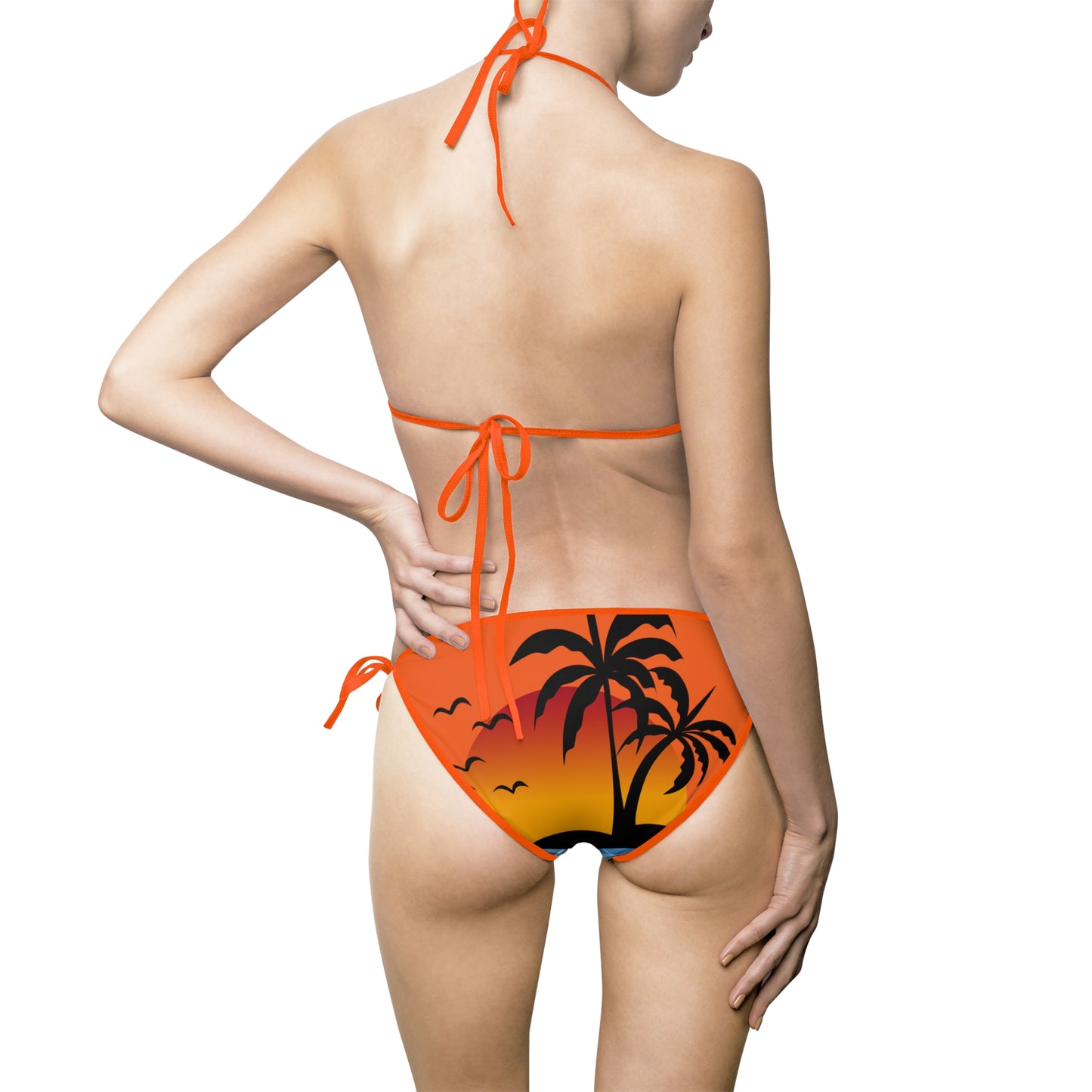 Island Sunset- Women's Orange Bikini Swimsuit