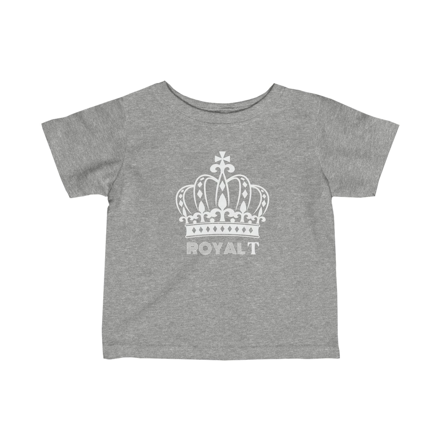 Babies Fine Jersey Tee- White Royal T Logo