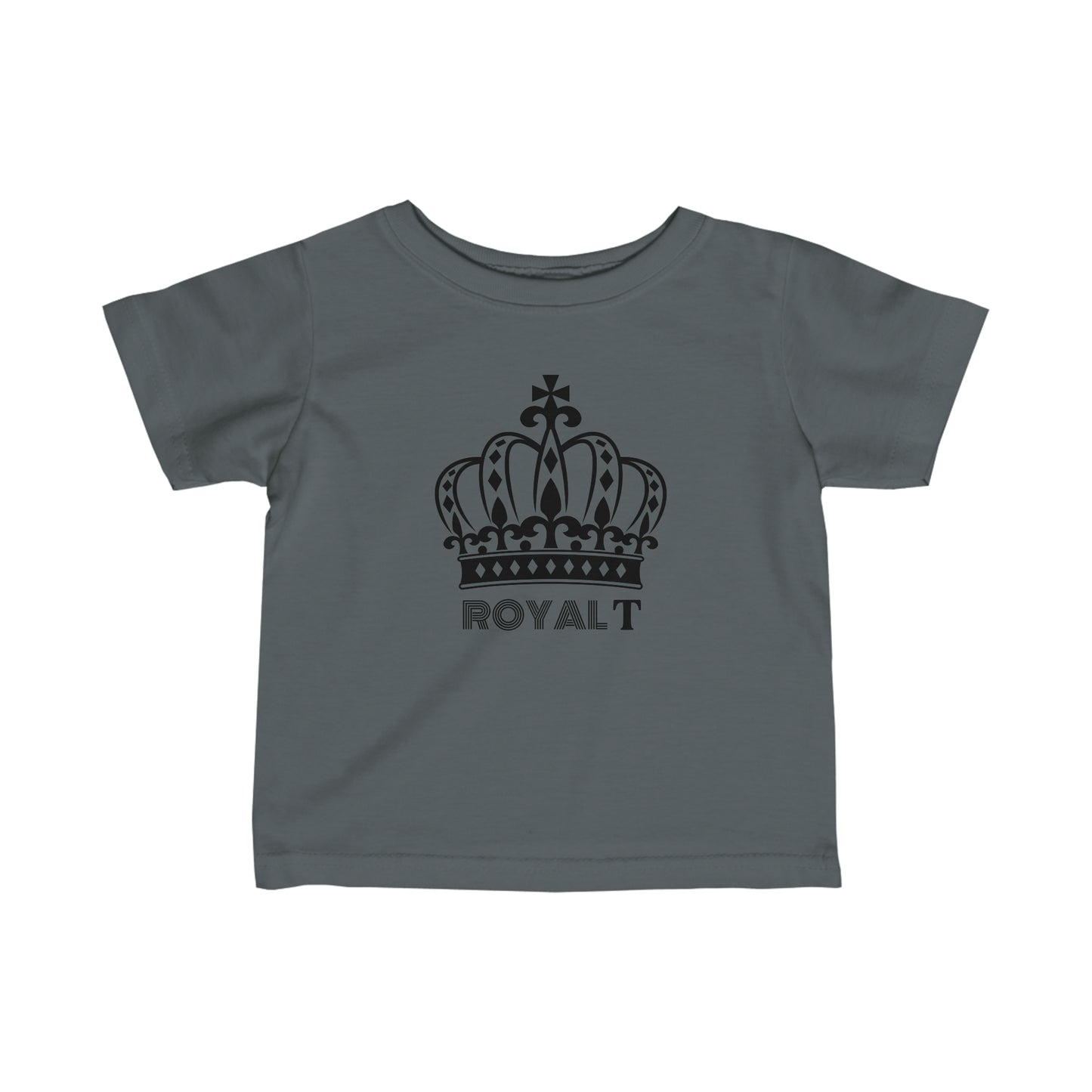 Babies Fine Jersey Tee- Black Royal T Logo