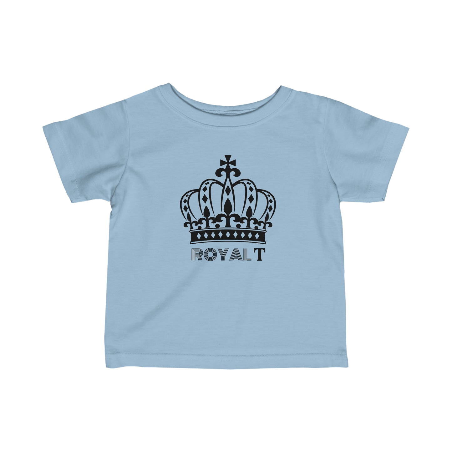 Babies Fine Jersey Tee- Black Royal T Logo