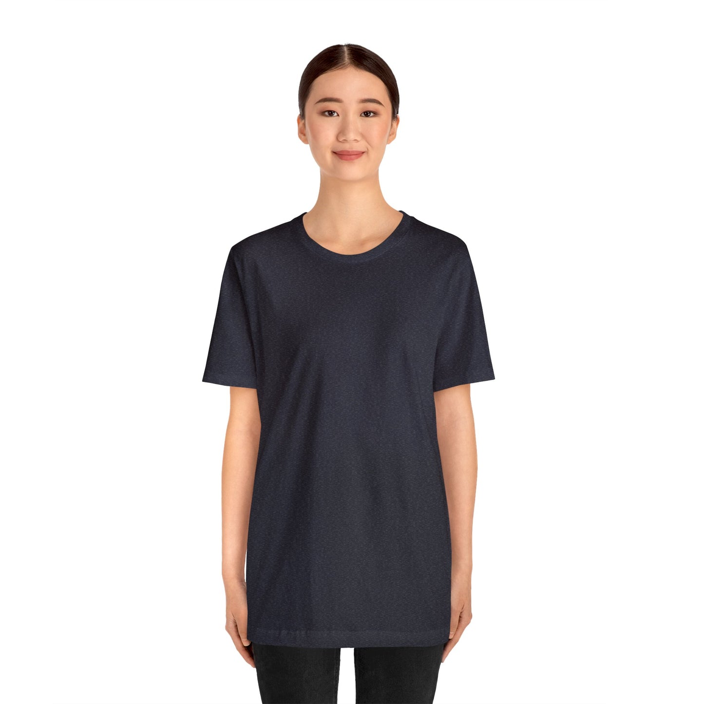 Unisex Jersey Short Sleeve Heather Navy Blue T Shirt