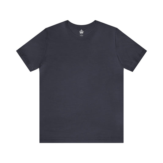 Unisex Jersey Short Sleeve Heather Midnight Navy Blue T Shirt