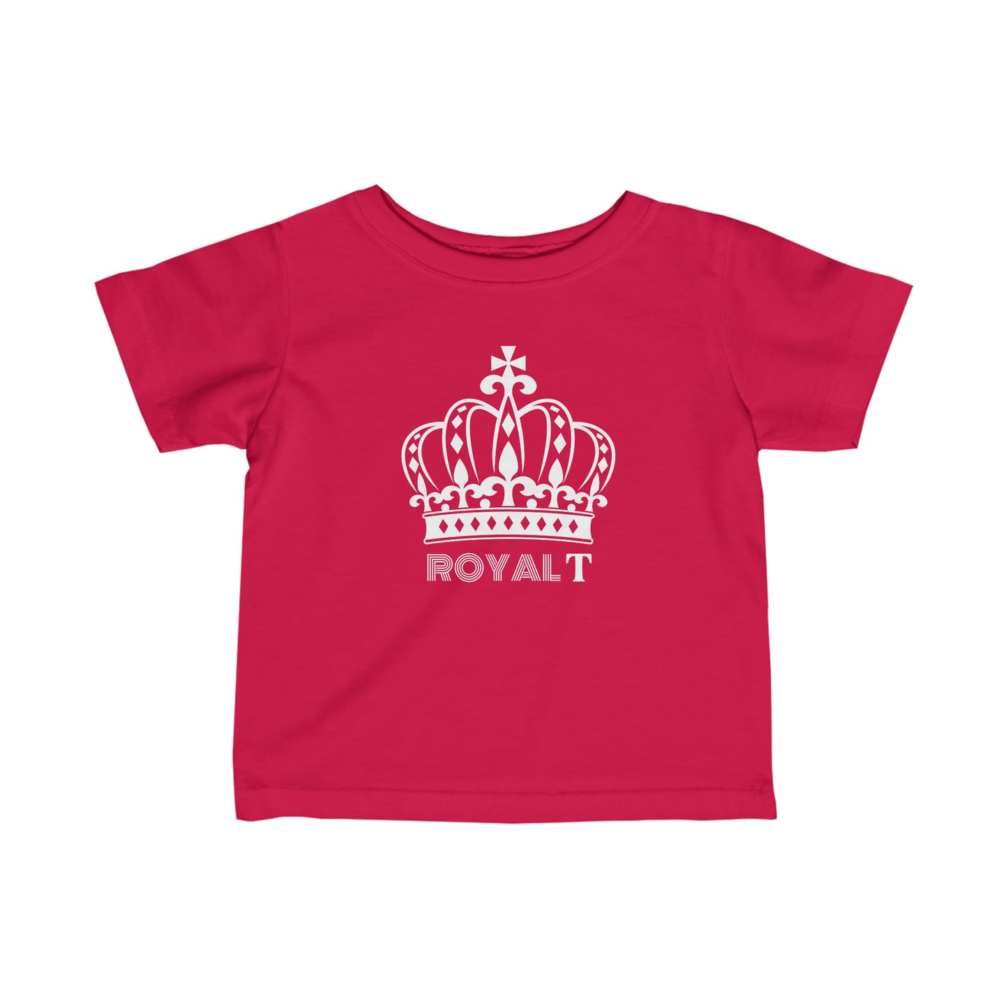 Babies Fine Jersey Tee- White Royal T Logo