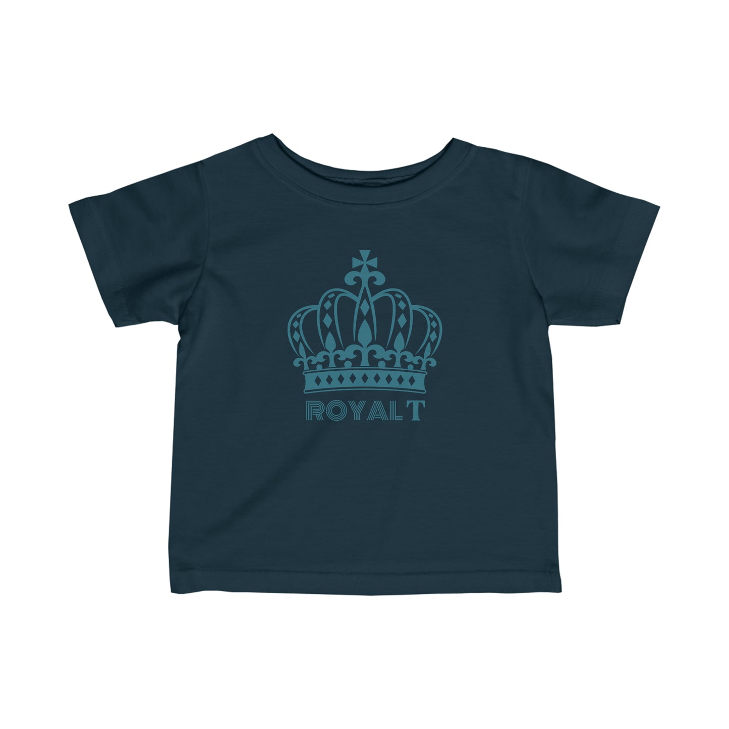 Babies Fine Jersey Tee- Teal Blue Royal T Logo
