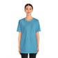 Unisex Jersey Short Sleeve Heather Aqua Blue T Shirt