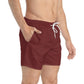 Swim Trunks - Red Leather