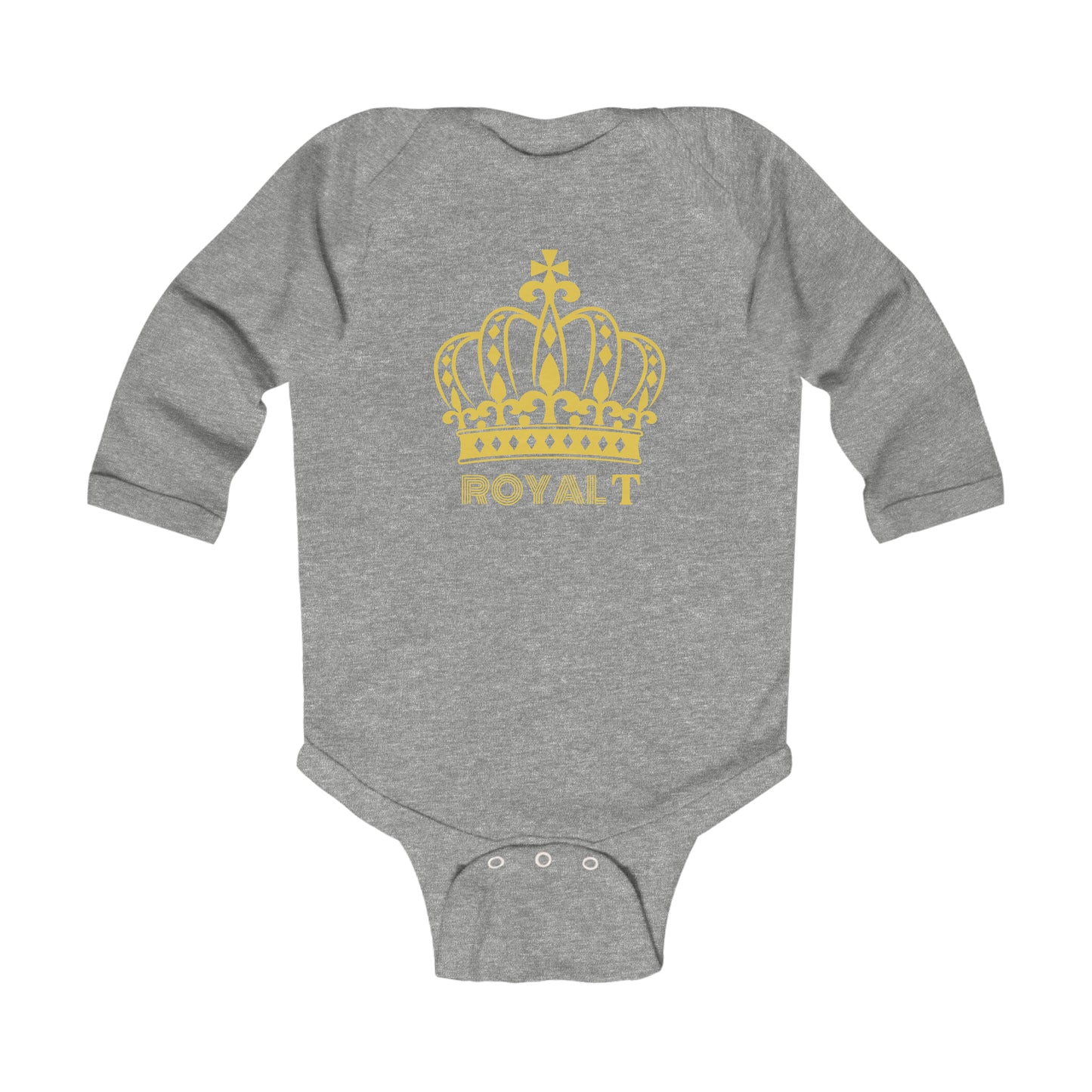 Babies Long Sleeve Bodysuit - Yellow Royal T