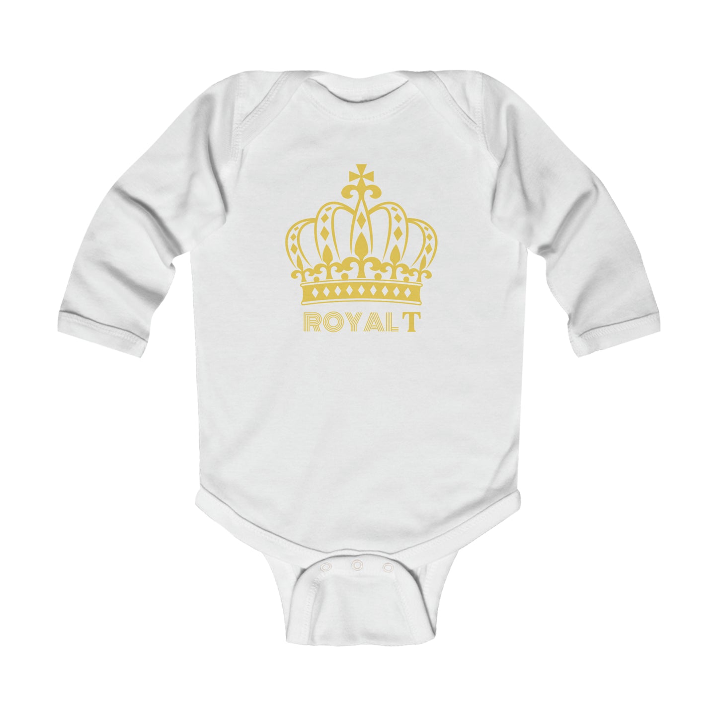 Babies Long Sleeve Bodysuit - Yellow Royal T